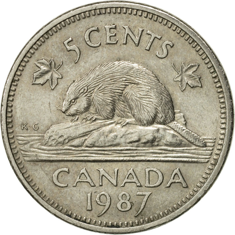 Coin Canada Elizabeth II 5 Cents 1987 Royal Canadian Mint Ottawa
