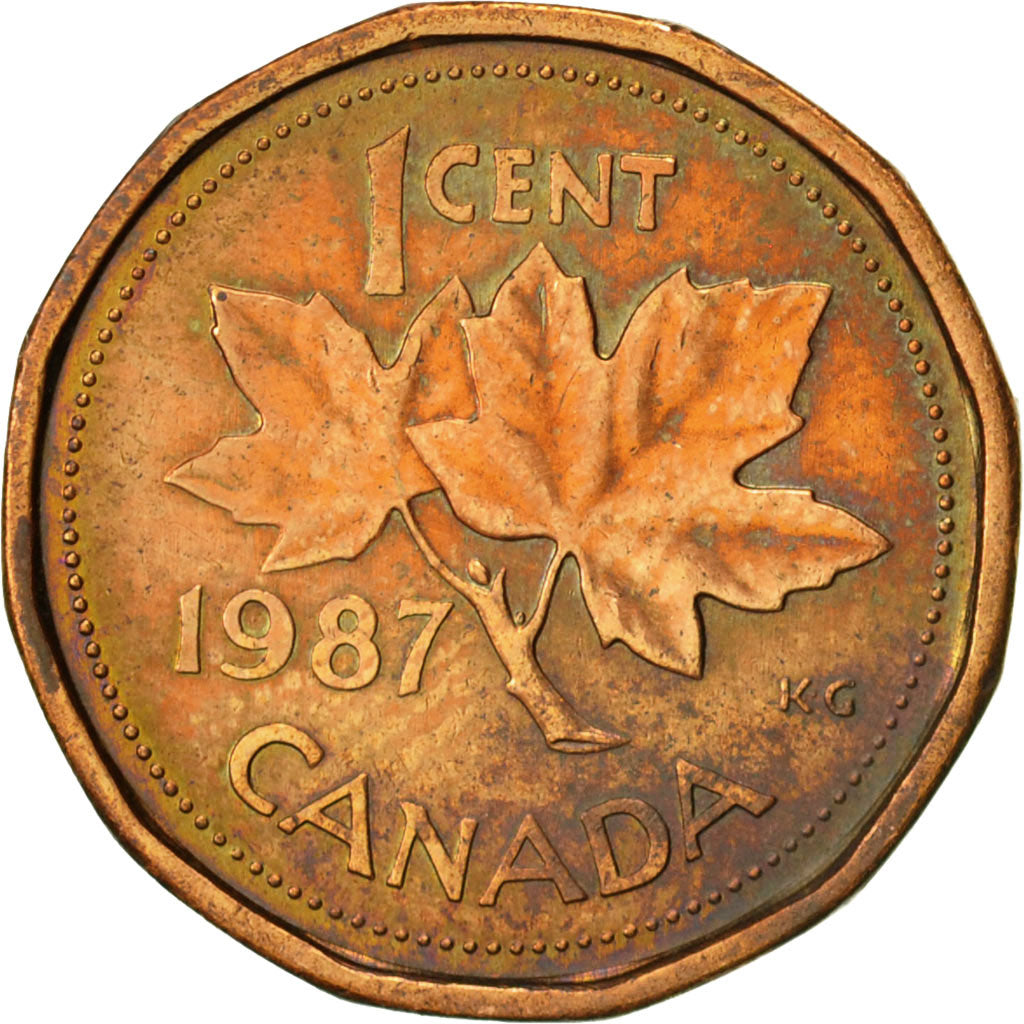 Coin, Canada, Elizabeth II, Cent, 1987, Royal Canadian Mint, Ottawa, AU(50-53)