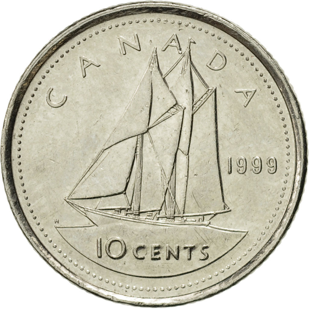 Coin, Canada, Elizabeth II, 10 Cents, 1999, Royal Canadian Mint, Ottawa