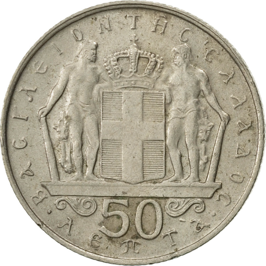 Monnaie, Grèce, Constantine II, 50 Lepta, 1970, TTB+, Copper-nickel, KM:88