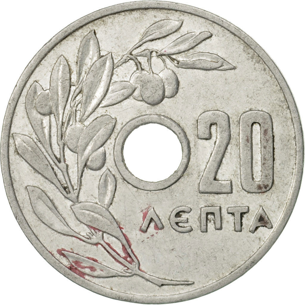 Münze, Griechenland, 20 Lepta, 1954, SS, Aluminium, KM:79