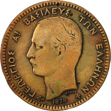 Monnaie, Grèce, George I, 10 Lepta, 1878, TB, Cuivre, KM:55