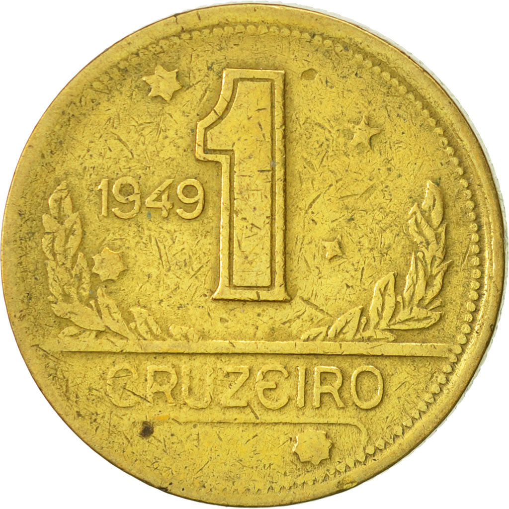 Coin, Brazil, Cruzeiro, 1949, VF(30-35), Aluminum-Bronze, KM:558