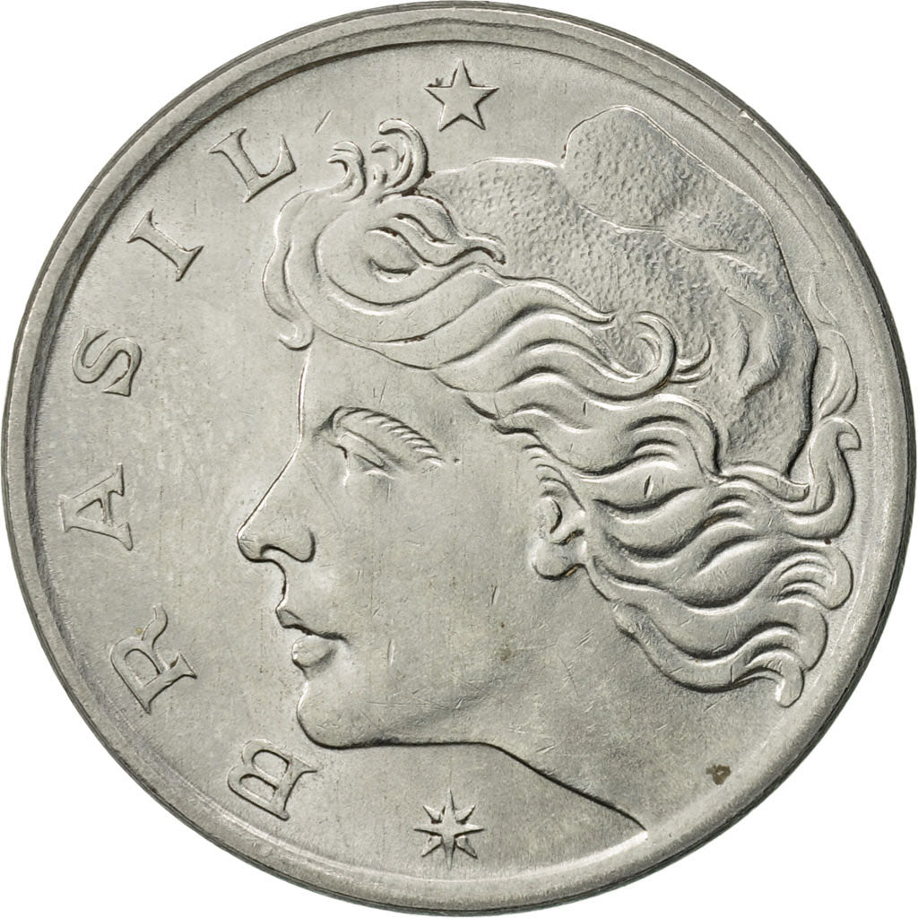 Coin, Brazil, 50 Centavos, 1976, MS(60-62), Stainless Steel, KM:580b