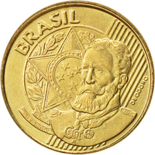 Brazil, 25 Centavos, 1998, MS(63), Bronze Plated Steel, KM:650