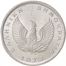 Moneda, Grecia, 10 Lepta, 1973, SC+, Aluminio, KM:103