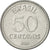 Coin, Brazil, 50 Centavos, 1986, AU(55-58), Stainless Steel, KM:604