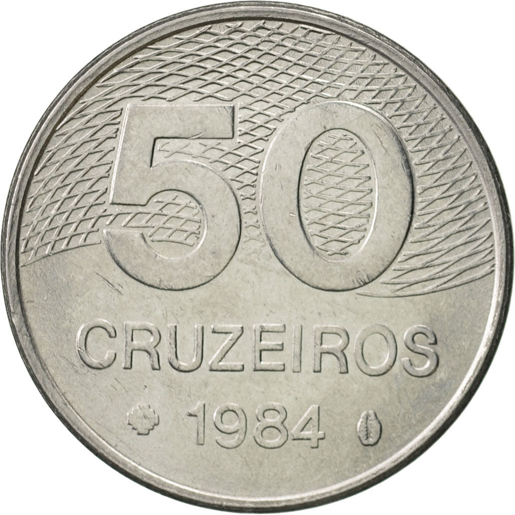 Monnaie, Brésil, 50 Cruzeiros, 1984, SUP, Stainless Steel, KM:594.1