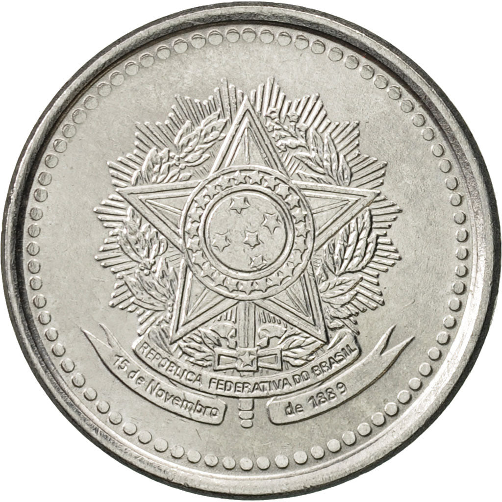Brazil, 200 Cruzeiros, 1985, AU(55-58), Stainless Steel, KM:596