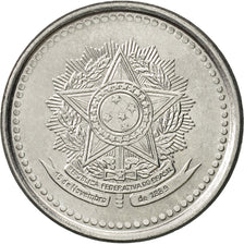 Brazil, 200 Cruzeiros, 1985, AU(55-58), Stainless Steel, KM:596
