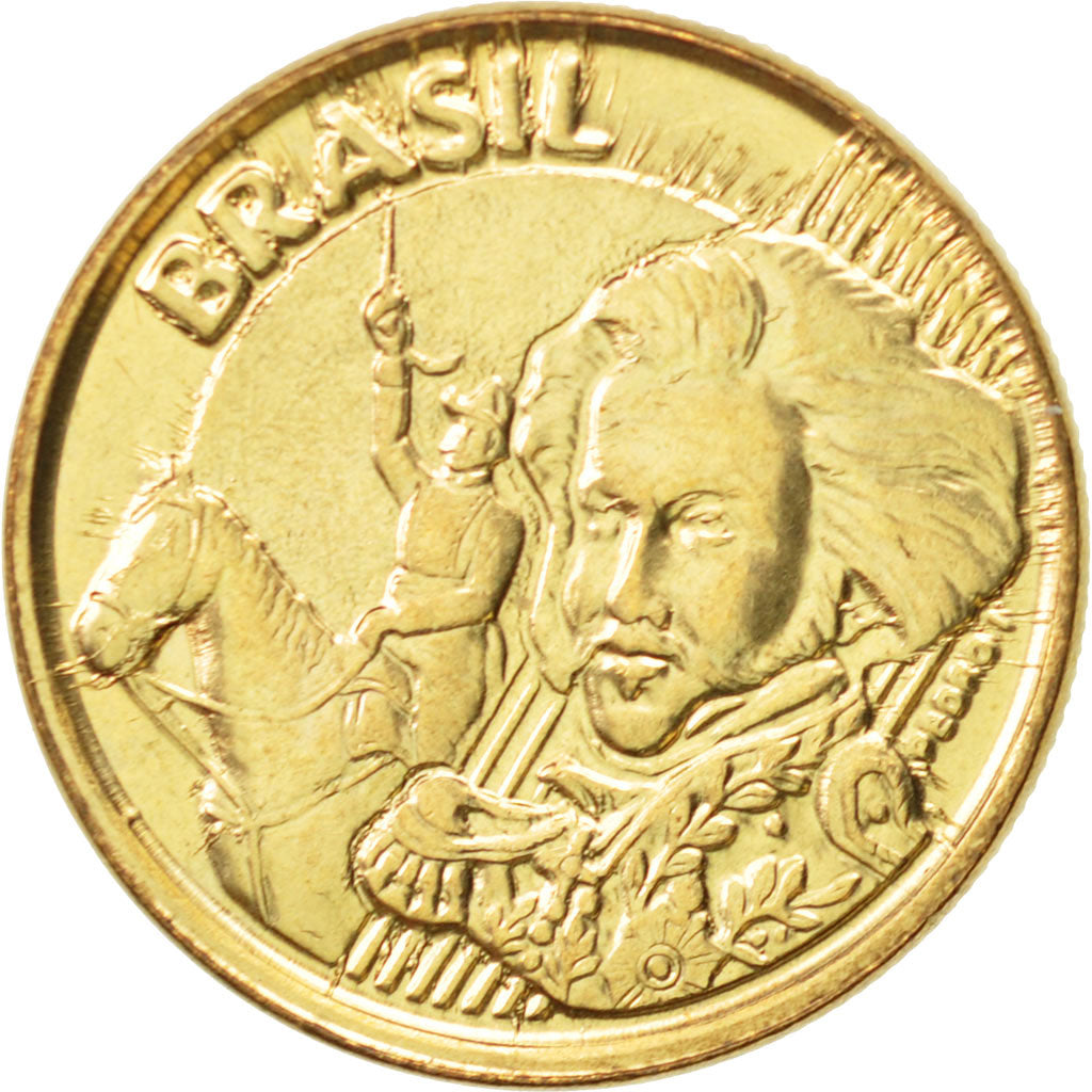 Coin, Brazil, 10 Centavos, 1998, AU(55-58), Bronze Plated Steel, KM:649.2