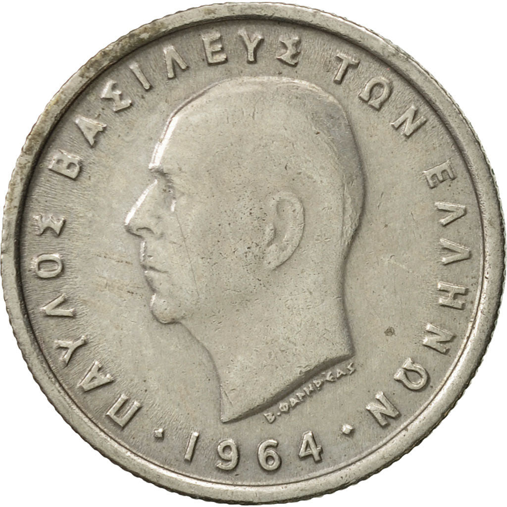 Monnaie, Grèce, Paul I, 50 Lepta, 1964, TB+, Copper-nickel, KM:80