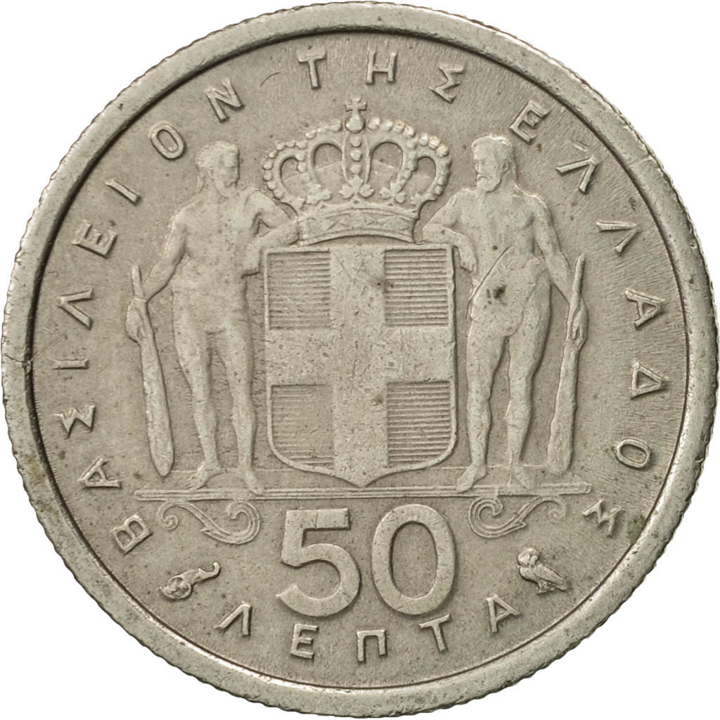 Monnaie, Grèce, Paul I, 50 Lepta, 1964, TB+, Copper-nickel, KM:80
