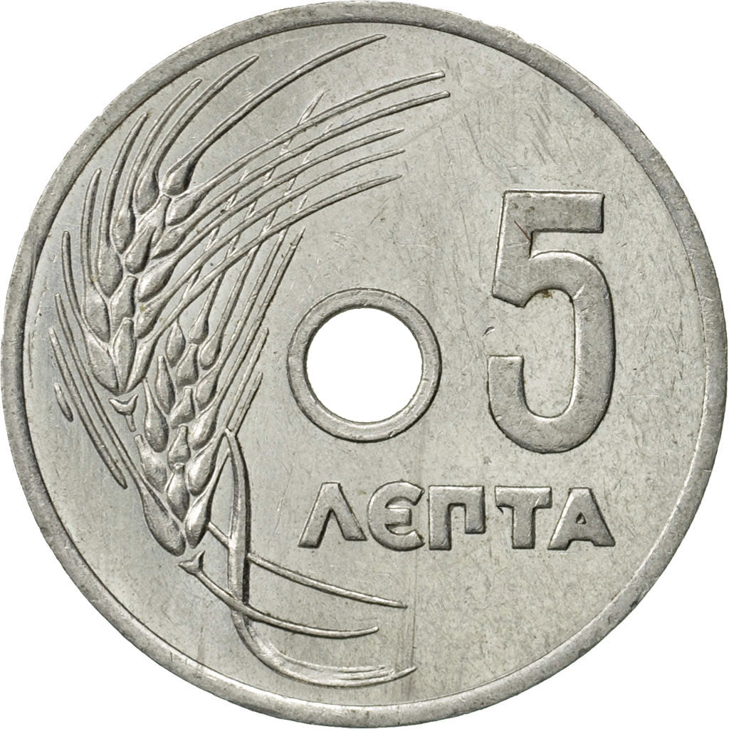 Coin, Greece, 5 Lepta, 1954, AU(55-58), Aluminum, KM:77