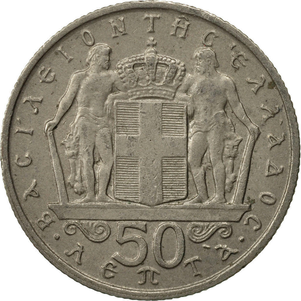 Monnaie, Grèce, Constantine II, 50 Lepta, 1966, TTB, Copper-nickel, KM:88