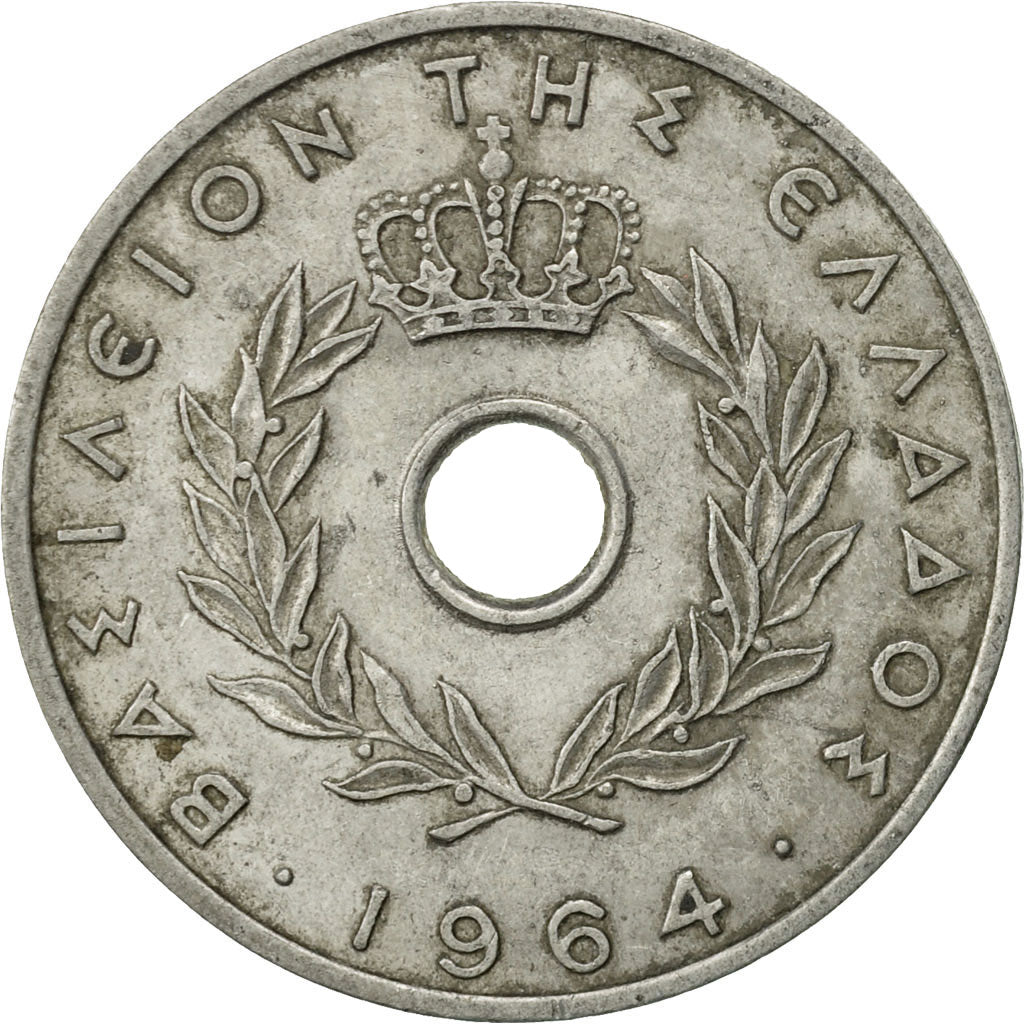 Monnaie, Grèce, 20 Lepta, 1964, TTB, Aluminium, KM:79