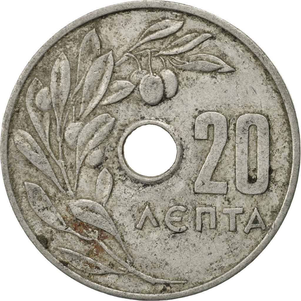 Monnaie, Grèce, 20 Lepta, 1964, TTB, Aluminium, KM:79