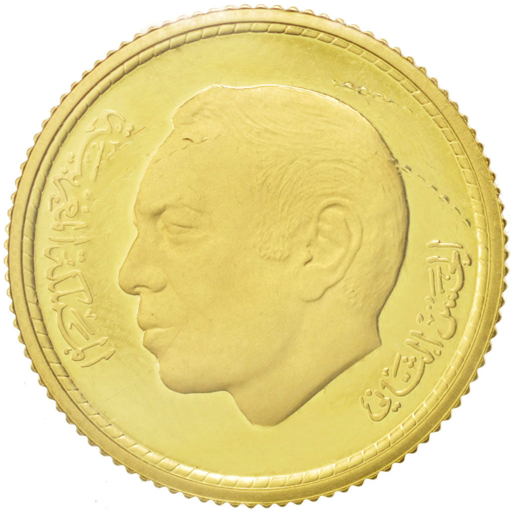 Morocco, al-Hassan II, 250 Dirhams, 1976, Gold, PROOF, KM:66
