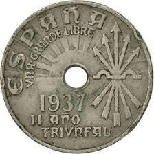 Coin, Spain, 25 Centimos, 1937, Vienna, VF(20-25), Copper-nickel, KM:753
