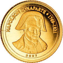 Congo Republic, 1500 Francs CFA, Napoléon Bonaparte, 2007, MS(65-70), Gold
