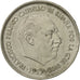 Spain, Caudillo and regent, 25 Pesetas, 1957, AU(50-53), Copper-nickel, KM:787