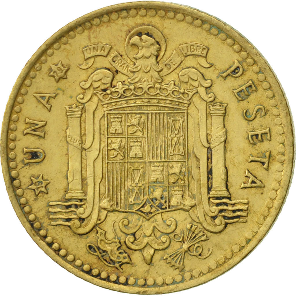 Moneta, Hiszpania, Francisco Franco, caudillo, Peseta, 1975, AU(50-53)