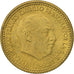 Spain, Francisco Franco, caudillo, Peseta, 1947, AU(55-58), Aluminum-Bronze