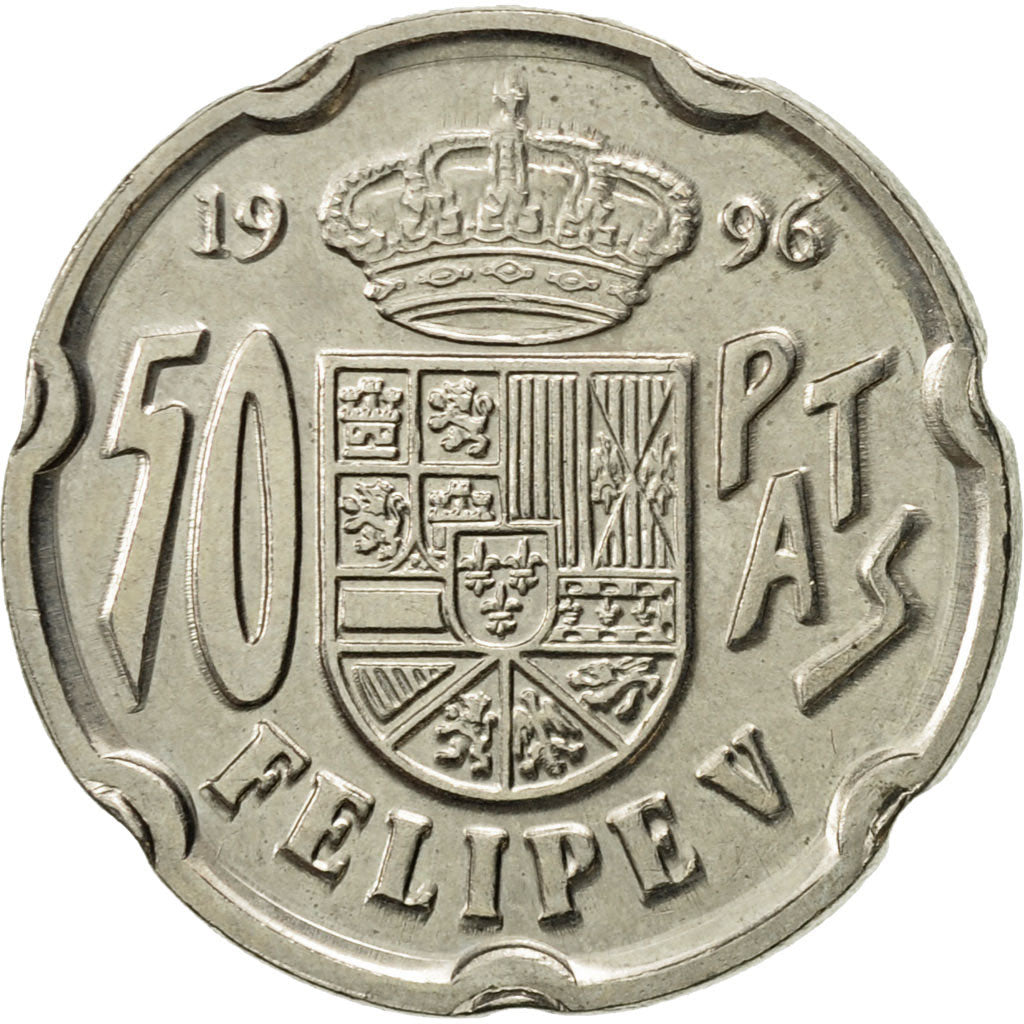 Moneda, España, Juan Carlos I, 50 Pesetas, 1996, Madrid, EBC, Cobre - níquel