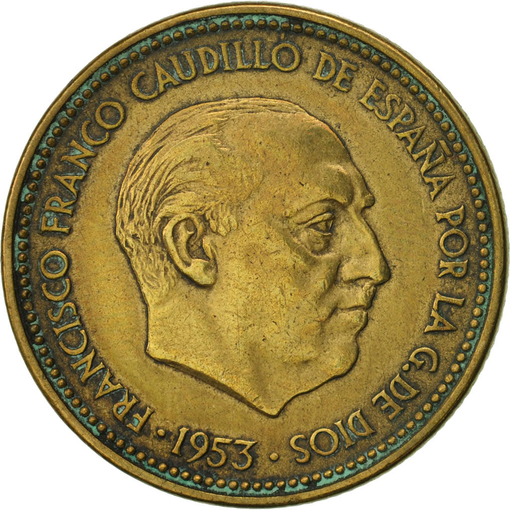 Espagne, Caudillo and regent, 2-1/2 Pesetas, 1956, Madrid, TTB, Aluminum-Bronze
