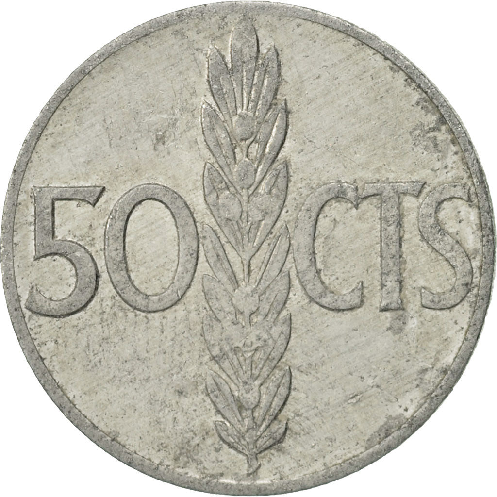 Monnaie, Espagne, Francisco Franco, caudillo, 50 Centimos, 1972, SUP, Aluminium