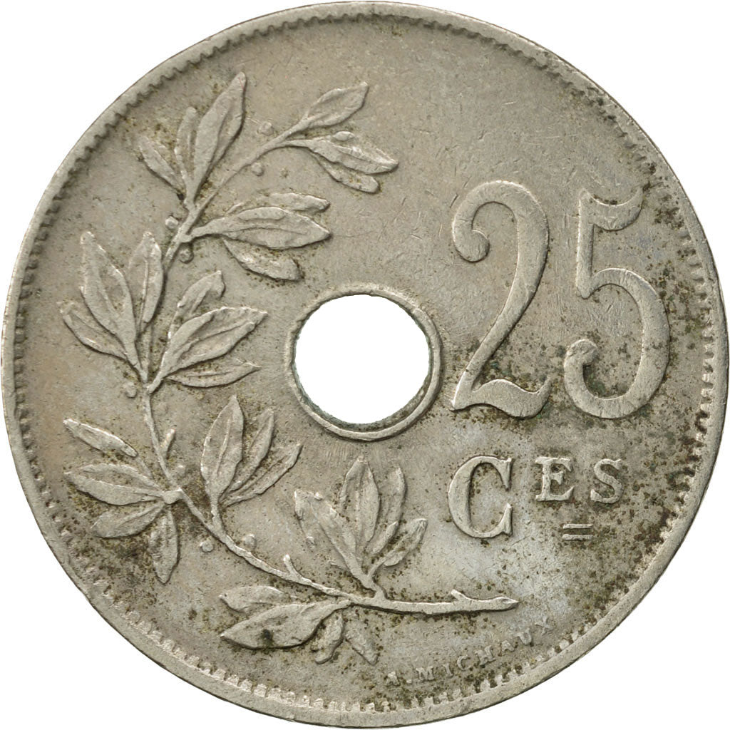 Coin, Belgium, 25 Centimes, 1921, EF(40-45), Copper-nickel, KM:68.1