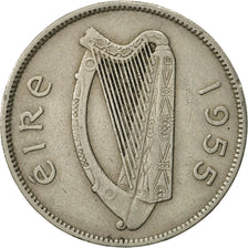 IRELAND REPUBLIC, Florin, 1955, EF(40-45), Copper-nickel, KM:15a