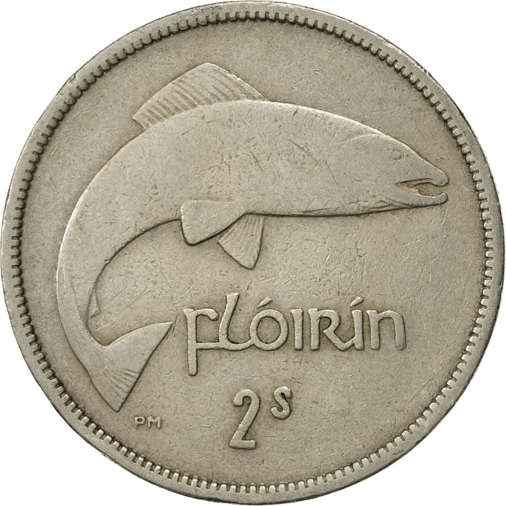 IRELAND REPUBLIC, Florin, 1955, EF(40-45), Copper-nickel, KM:15a