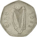Coin, IRELAND REPUBLIC, 50 Pence, 1988, AU(50-53), Copper-nickel, KM:26