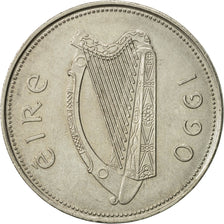 IRELAND REPUBLIC, Punt, Pound, 1990, AU(50-53), Copper-nickel, KM:27