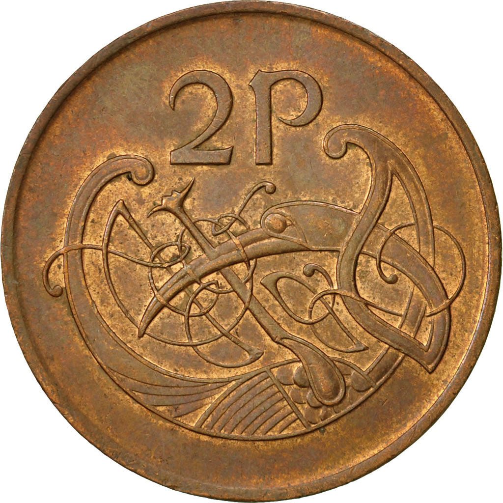Coin, IRELAND REPUBLIC, 2 Pence, 1988, AU(55-58), Bronze, KM:21