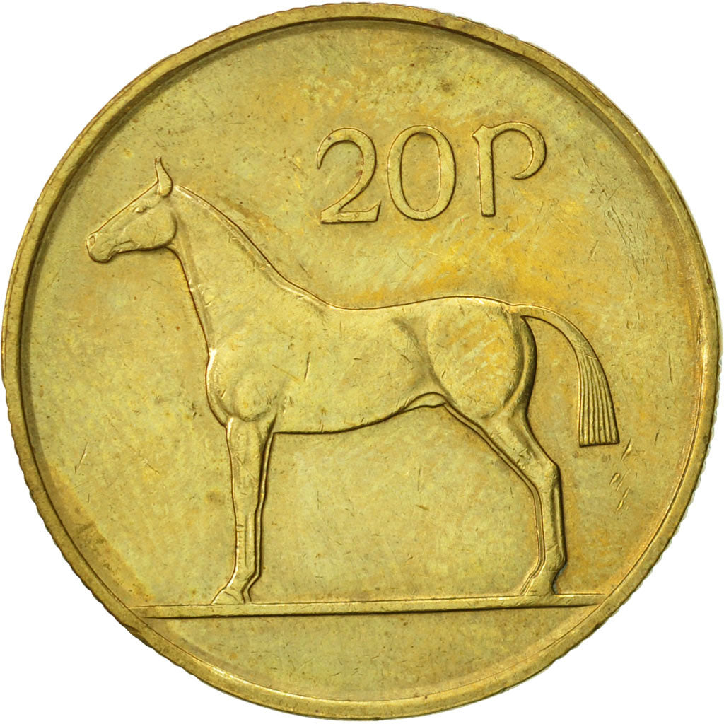 Coin, IRELAND REPUBLIC, 20 Pence, 1986, AU(55-58), Nickel-Bronze, KM:25