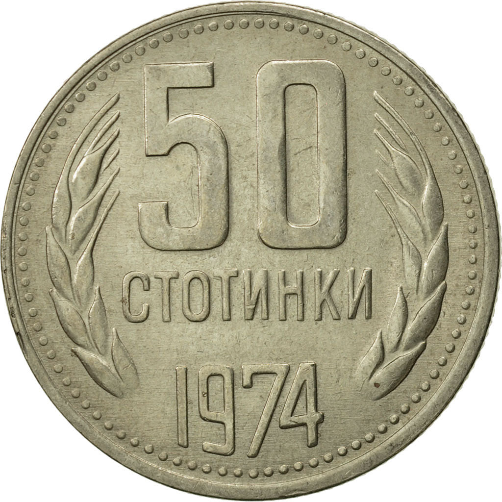 Moneta, Bulgaria, 50 Stotinki, 1974, SPL-, Nichel-ottone, KM:89