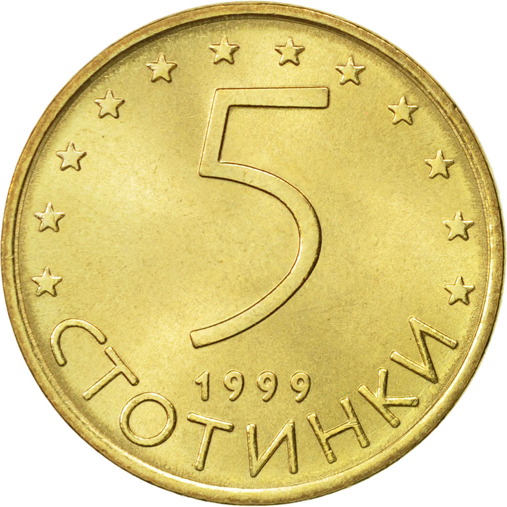 Monnaie, Bulgarie, 5 Stotinki, 1999, SUP, Aluminum-Bronze, KM:239