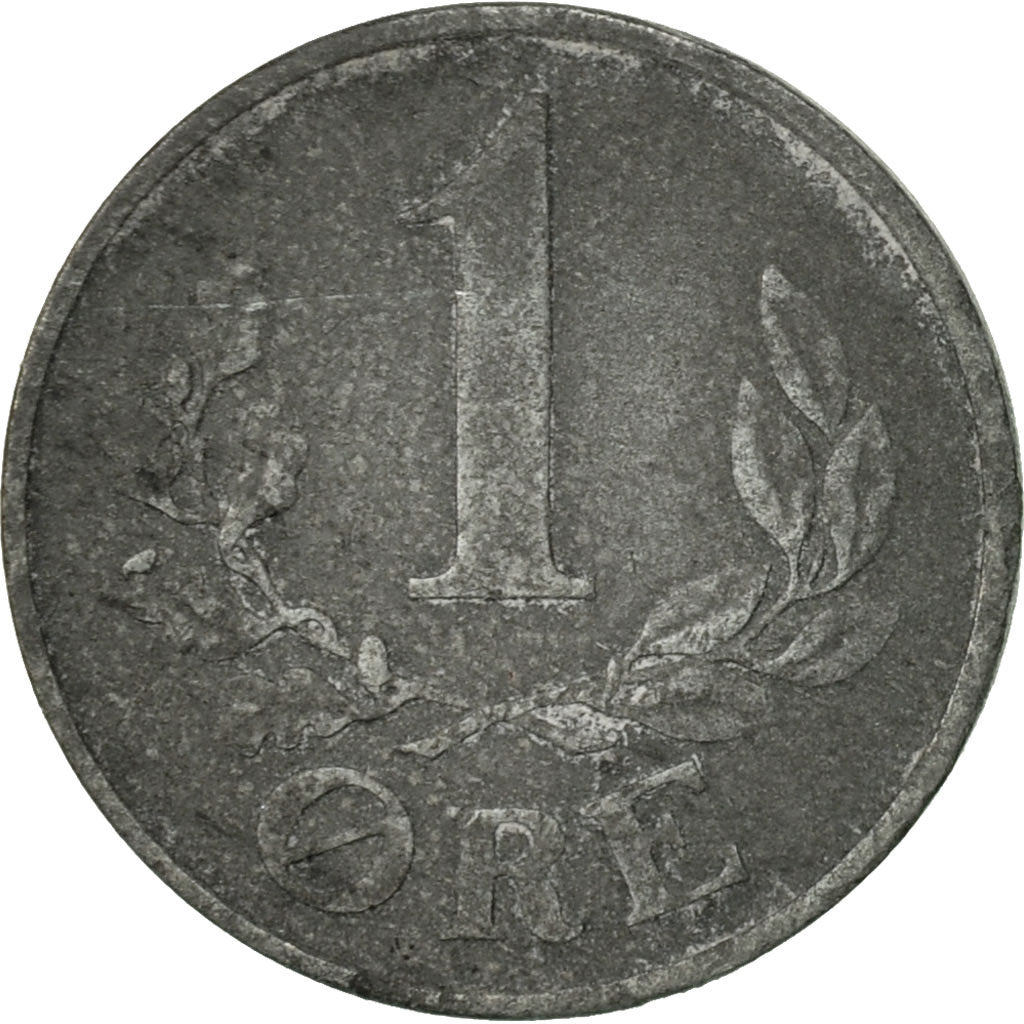 Coin, Denmark, Frederik IX, Ore, 1949, Copenhagen, VF(20-25), Zinc, KM:839.1