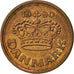 Münze, Dänemark, Margrethe II, 50 Öre, 1990, Brondby, SS+, Bronze, KM:866.2