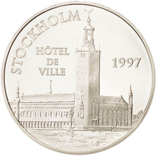 France, 100 Francs-15 Euro, 1997, Stockholm, Silver, KM:1193
