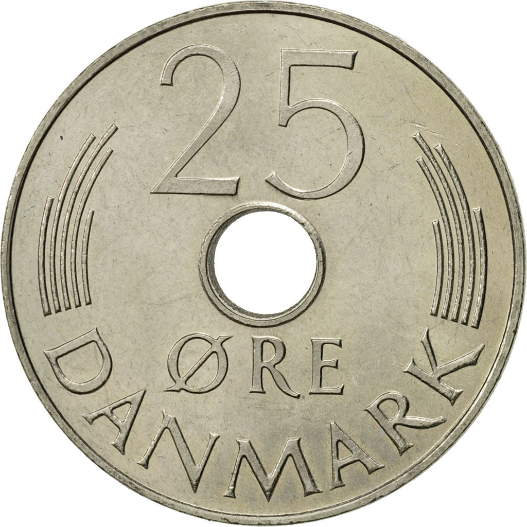 Monnaie, Danemark, Margrethe II, 25 Öre, 1981, Copenhagen, SUP, Copper-nickel
