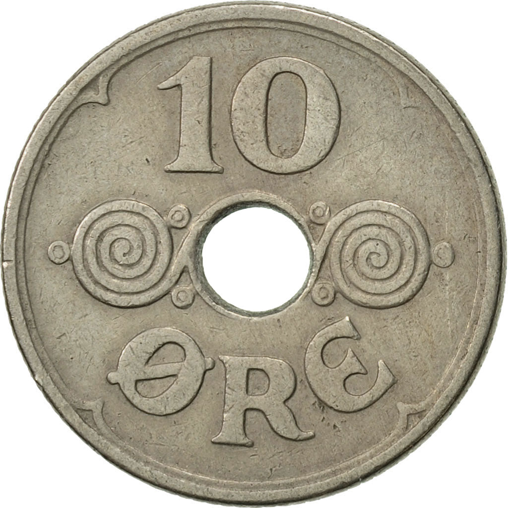 Denmark, Christian X, 10 Öre, 1940, Copenhagen, AU(55-58), Copper-nickel