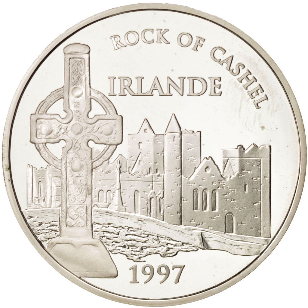France, 100 Francs-15 Euro, 1997, Rock of Cashel, Silver, KM:1189