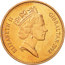 Monnaie, Gibraltar, Elizabeth II, Penny, 1992, SUP+, Bronze, KM:20