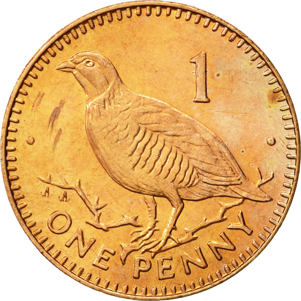 Coin, Gibraltar, Elizabeth II, Penny, 1992, MS(60-62), Bronze, KM:20