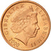 Moneda, Gibraltar, Elizabeth II, Penny, 2000, EBC+, Cobre chapado en acero