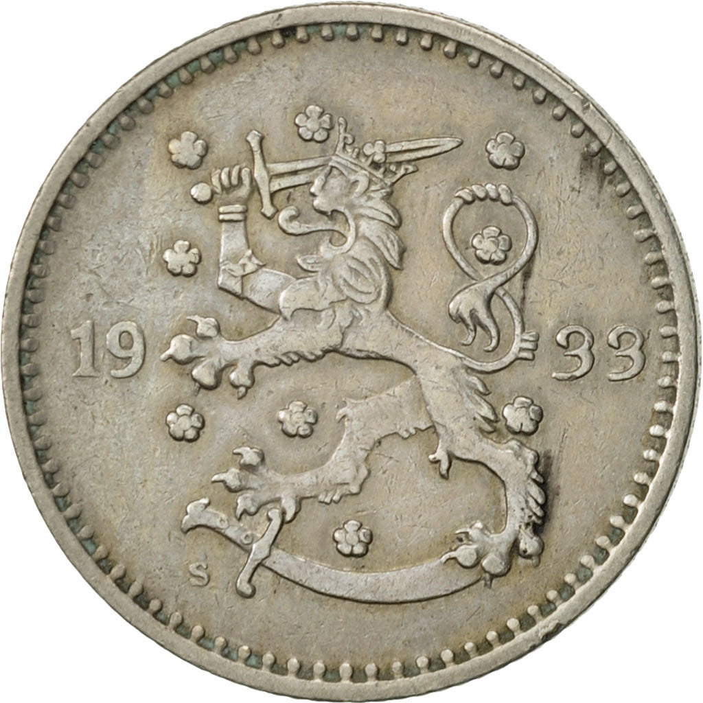 Coin, Finland, Markka, 1933, EF(40-45), Copper-nickel, KM:30