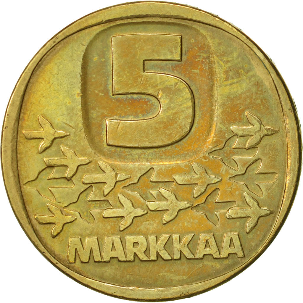 Finland, 5 Markkaa, 1982, EF(40-45), Aluminum-Bronze, KM:57